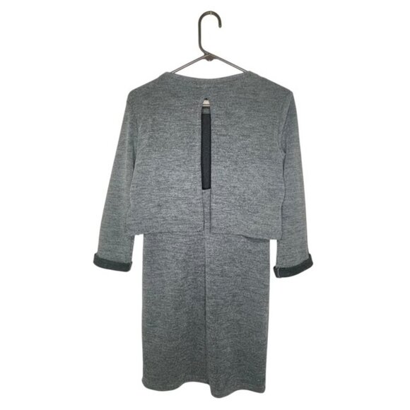 FOREVER 21 Charcoal Gray Open-Back Sweater Dress - Size Medium - Picture 3 of 6